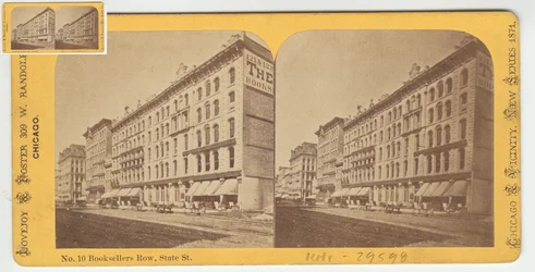 Estereografía de Booksellers Row, Chicago, 1871